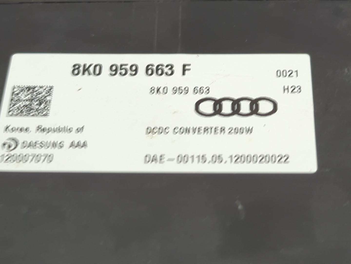 2013-2018 Audi A6 Power Converter Control Module 8k0959663f|8k0959663 - Oemusedautoparts1.com