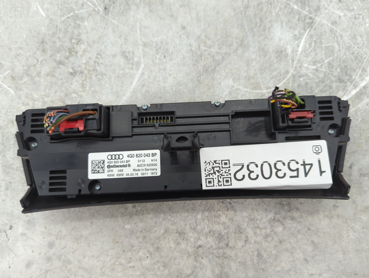 2016 Audi A6 Climate Control Module Temperature AC/Heater Replacement P/N:4G0820043BP A2C91425900 Fits OEM Used Auto Parts -