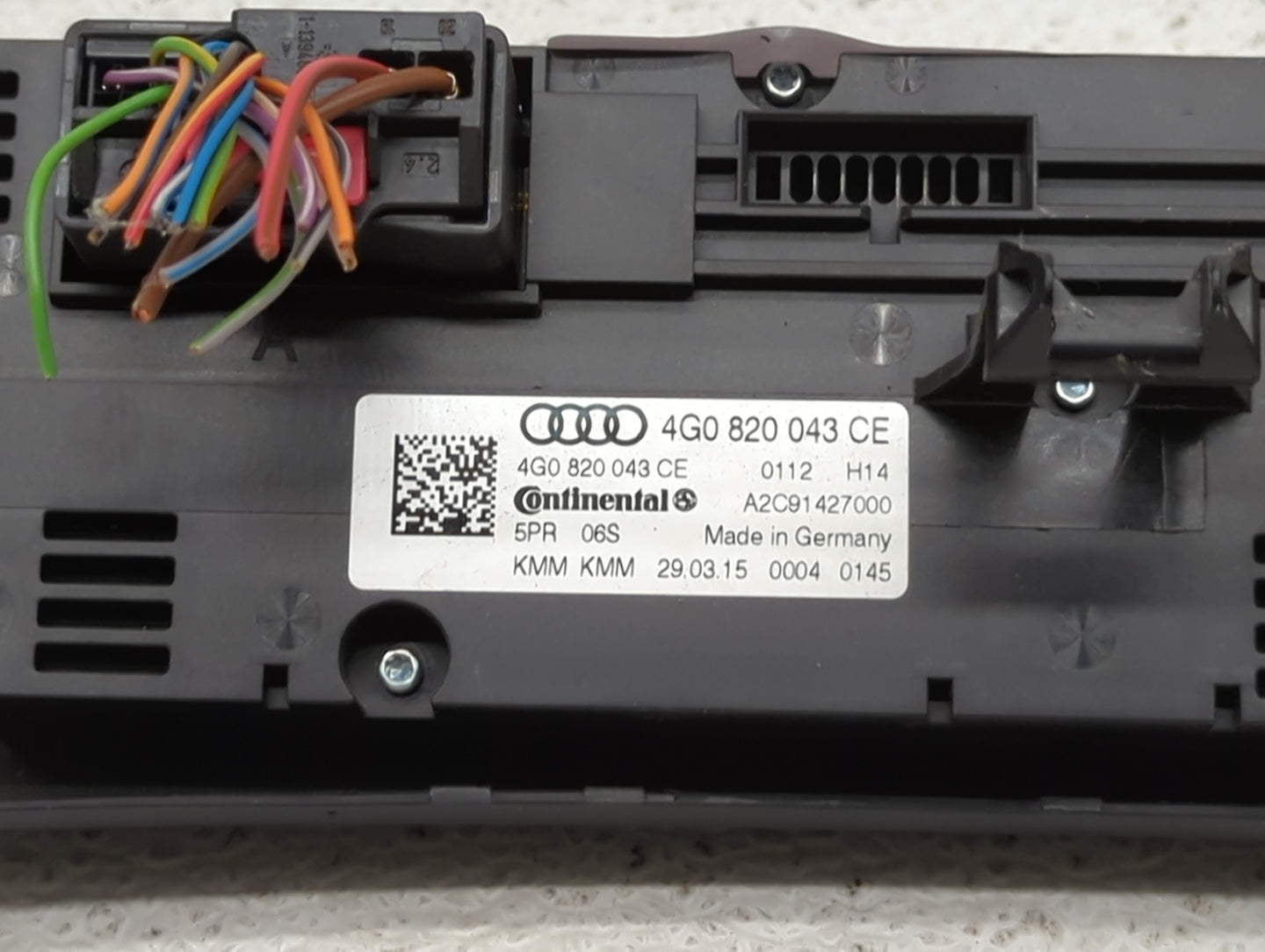 2016-2018 Audi A6 Climate Control Module Temperature AC/Heater Replacement P/N:4G0 820 043 CE Fits Fits 2016 2017 2018 OEM U