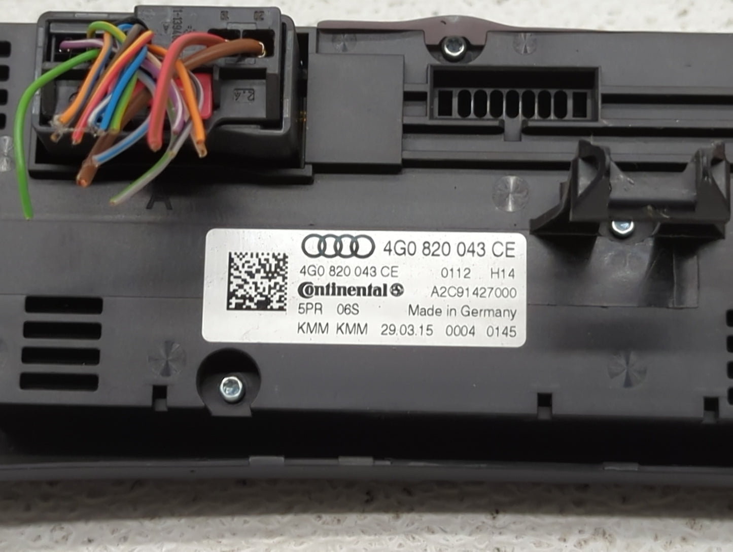 2016-2018 Audi A6 Climate Control Module Temperature AC/Heater Replacement P/N:4G0 820 043 CE Fits Fits 2016 2017 2018 OEM U