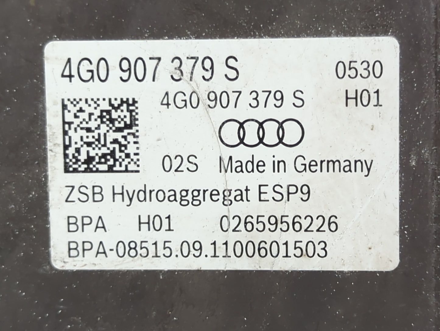 2016-2018 Audi A6 ABS Pump Control Module Replacement P/N:4G0614517AK 269776, 0265264494 Fits Fits 2015 2016 2017 2018 OEM U