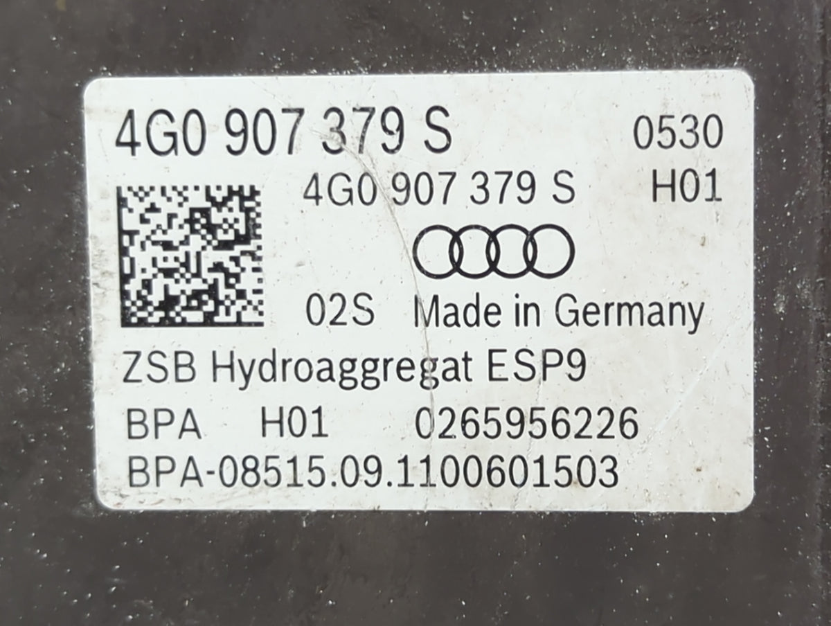 2016-2018 Audi A6 Anti-Lock Brake ABS Pump Module Actuator OEM P/N:4G0614517AK 269776, 0265264494 Fits Fits 2015 2016 2017 2