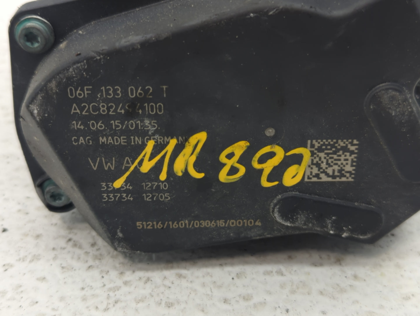 2012-2018 Audi A6 Throttle Body P/N:06F 133 062 T 06F 133 062 Q Fits OEM Used Auto Parts - Oemusedautoparts1.com