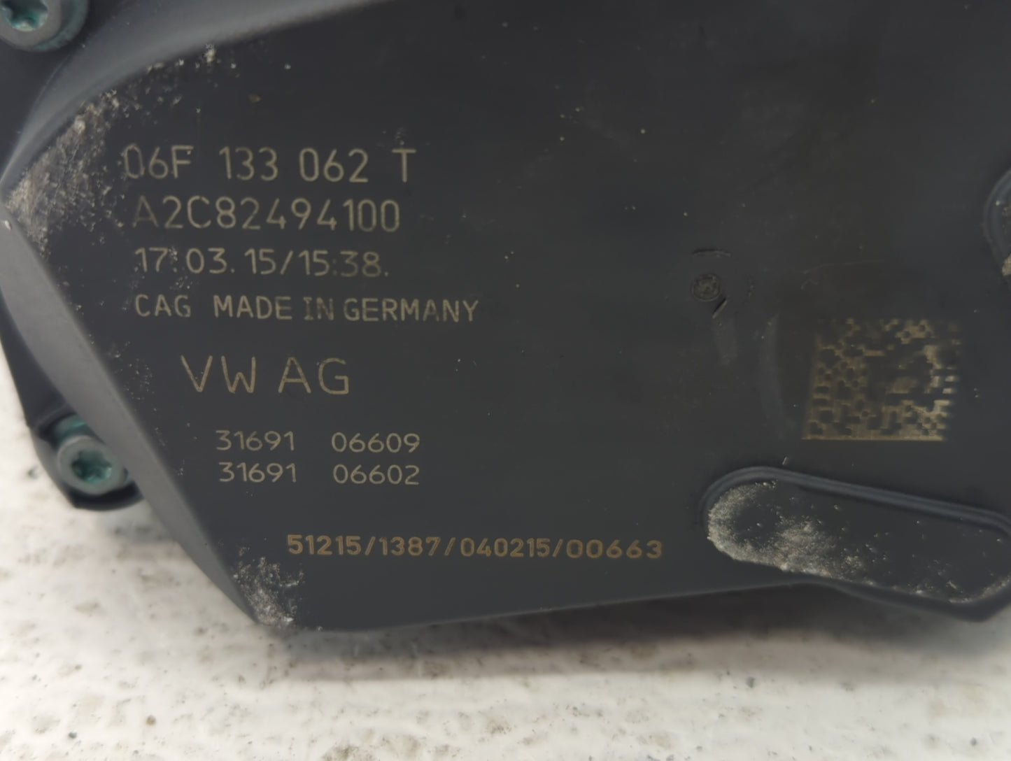 2012-2018 Audi A6 Throttle Body P/N:06F 133 062 T 06F 133 062 Q Fits OEM Used Auto Parts - Oemusedautoparts1.com