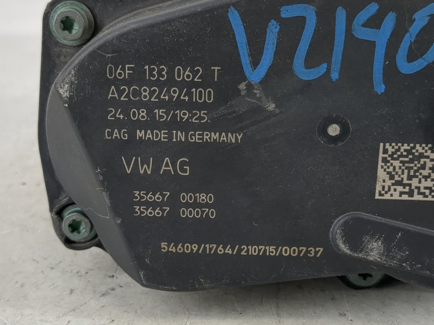 2015-2018 Audi Q3 Throttle Body P/N:06F 133 062 T 06F 133 062 Q Fits OEM Used Auto Parts - Oemusedautoparts1.com