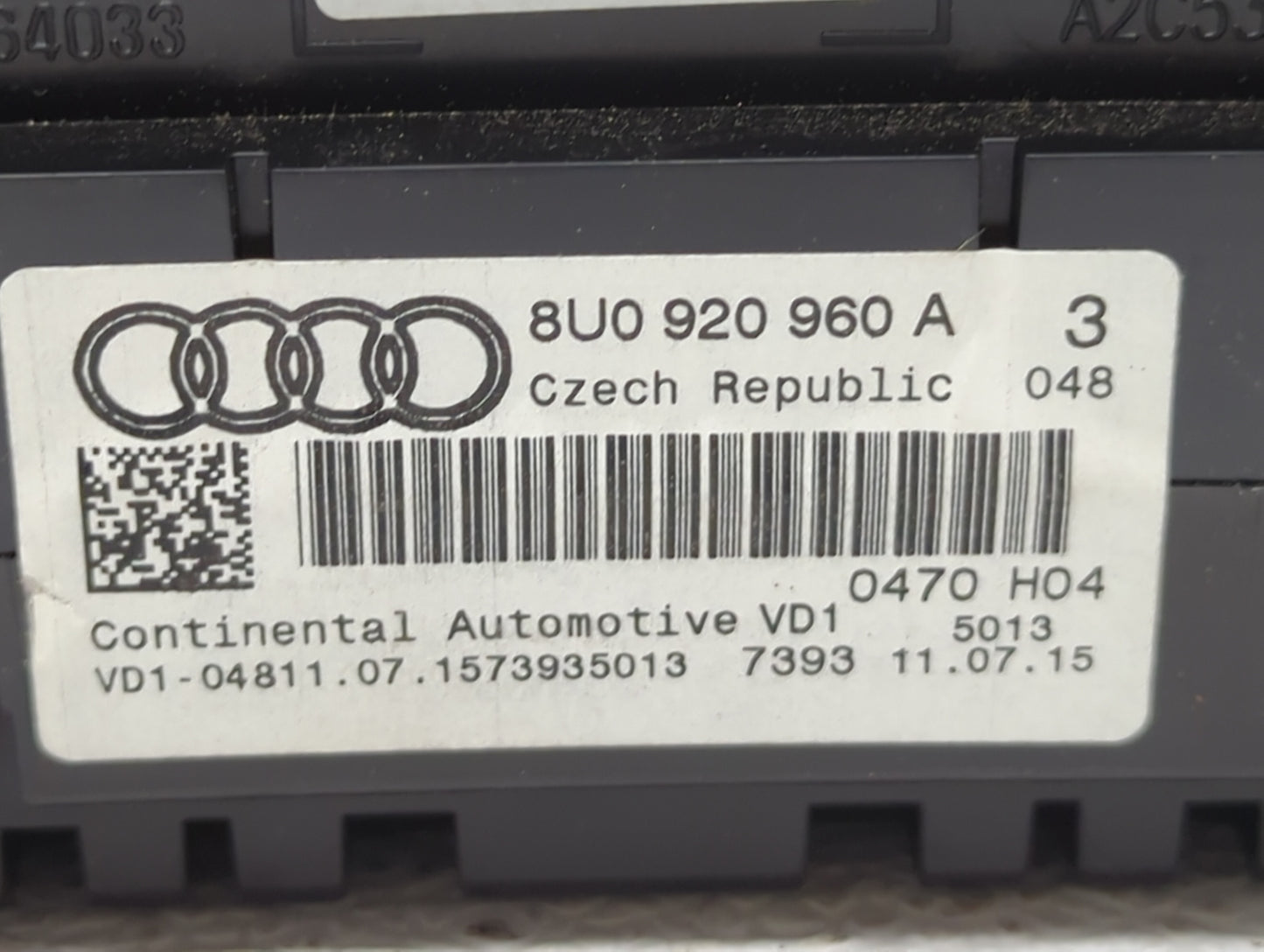 2015-2017 Audi Q3 Instrument Cluster Speedometer Gauges P/N:8U0920960A Fits Fits 2015 2016 2017 OEM Used Auto Parts - Oemuse