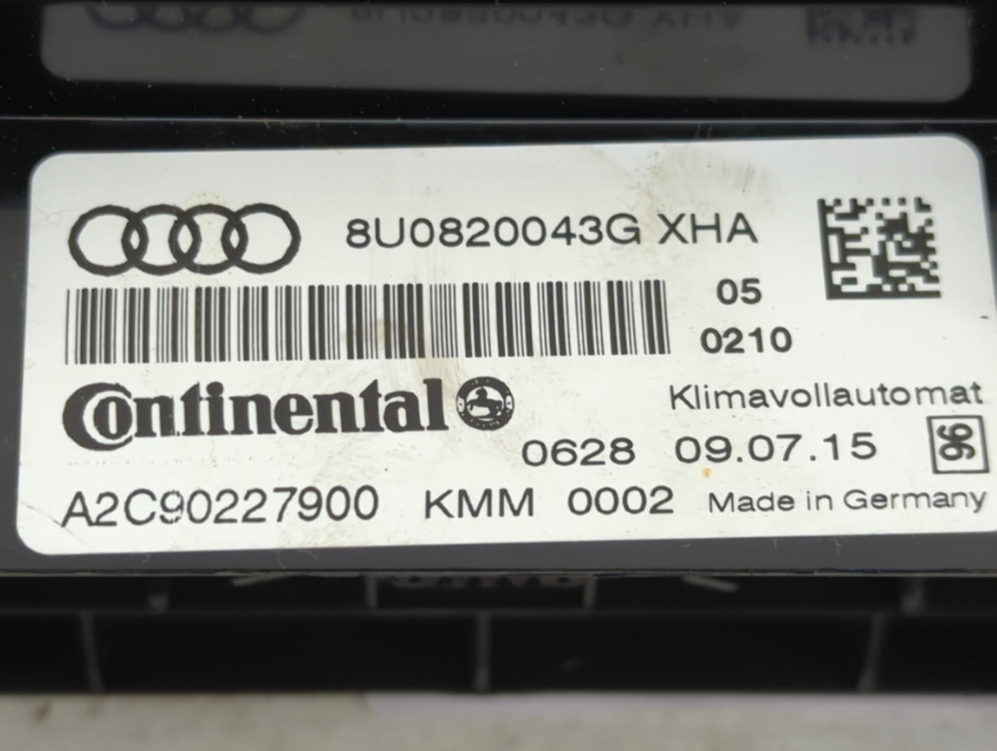 2015-2016 Audi Q3 Climate Control Module Temperature AC/Heater Replacement P/N:8U0820043G A2C90227900 Fits Fits 2015 2016 OE