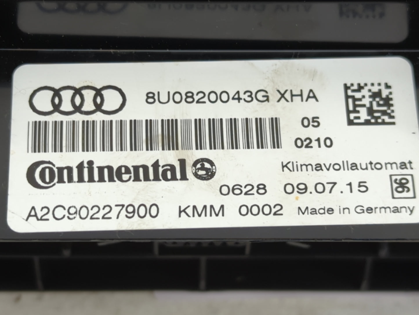 2015-2016 Audi Q3 Climate Control Module Temperature AC/Heater Replacement P/N:8U0820043G A2C90227900 Fits Fits 2015 2016 OE