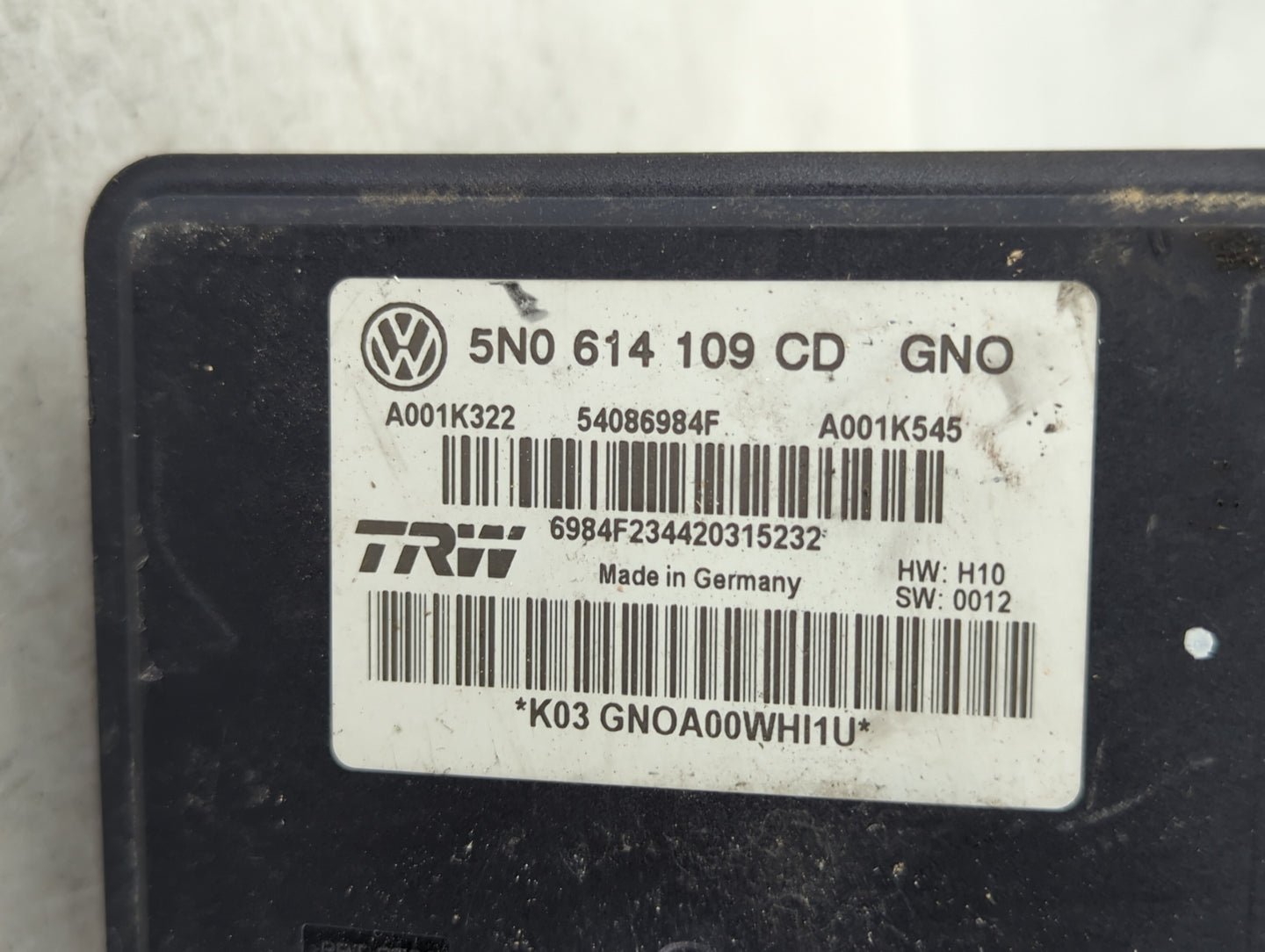 2016 Audi Q3 ABS Pump Control Module Replacement P/N:5N0 614 109 CD Fits OEM Used Auto Parts - Oemusedautoparts1.com