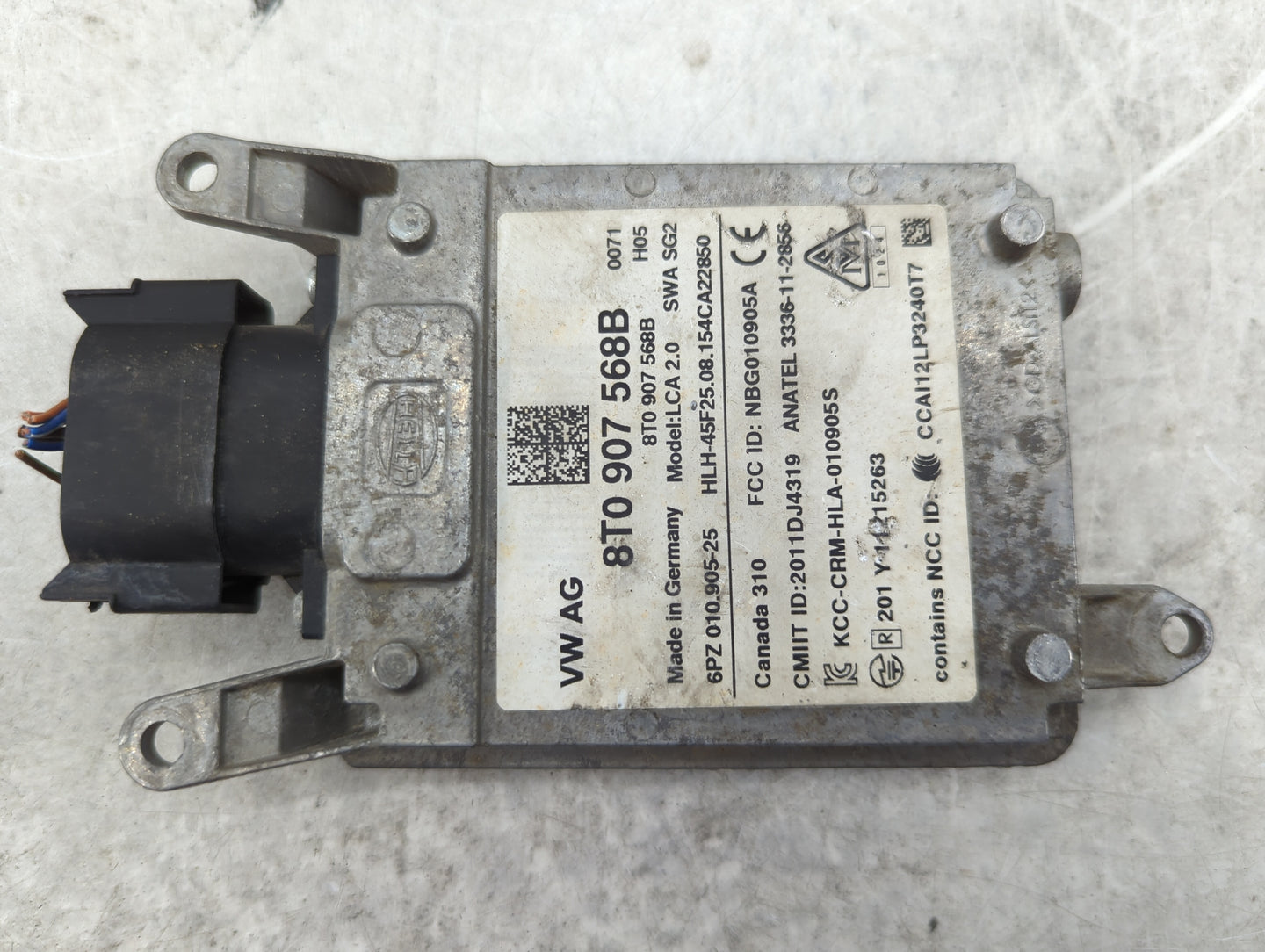 2013-2017 Audi Q5 Driver Assist Control Module 8t0907568b|nbg010905a - Oemusedautoparts1.com