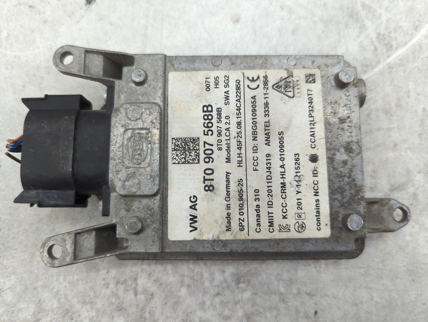 2013-2017 Audi Q5 Driver Assist Control Module 8t0907568b|nbg010905a - Oemusedautoparts1.com