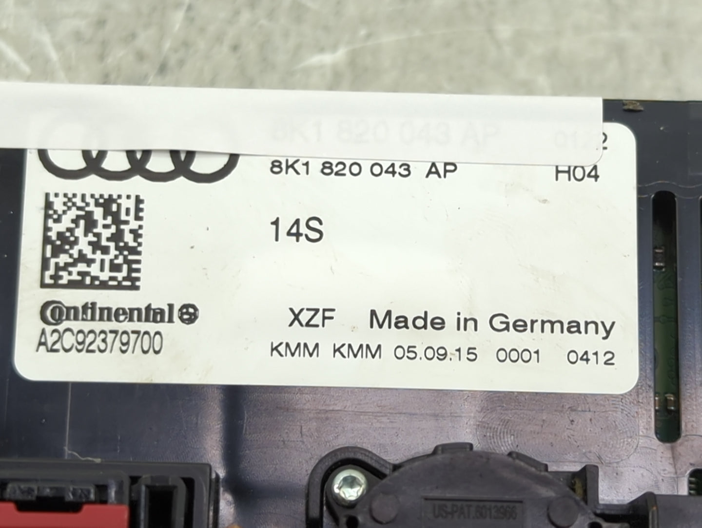 2013-2017 Audi Q5 Climate Control Module Temperature AC/Heater Replacement P/N:8K1820043AP A2C92379700 Fits OEM Used Auto Pa