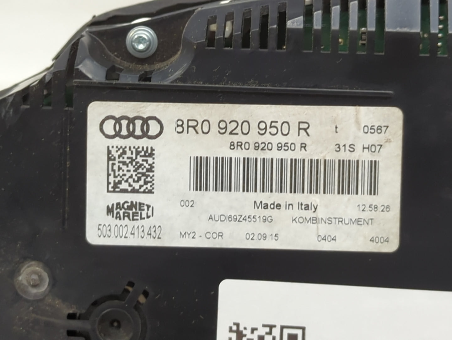 2013-2017 Audi Q5 Instrument Cluster Speedometer Gauges P/N:8R0920950R Miles:101K Fits Fits 2013 2014 2015 2016 2017 OEM Use