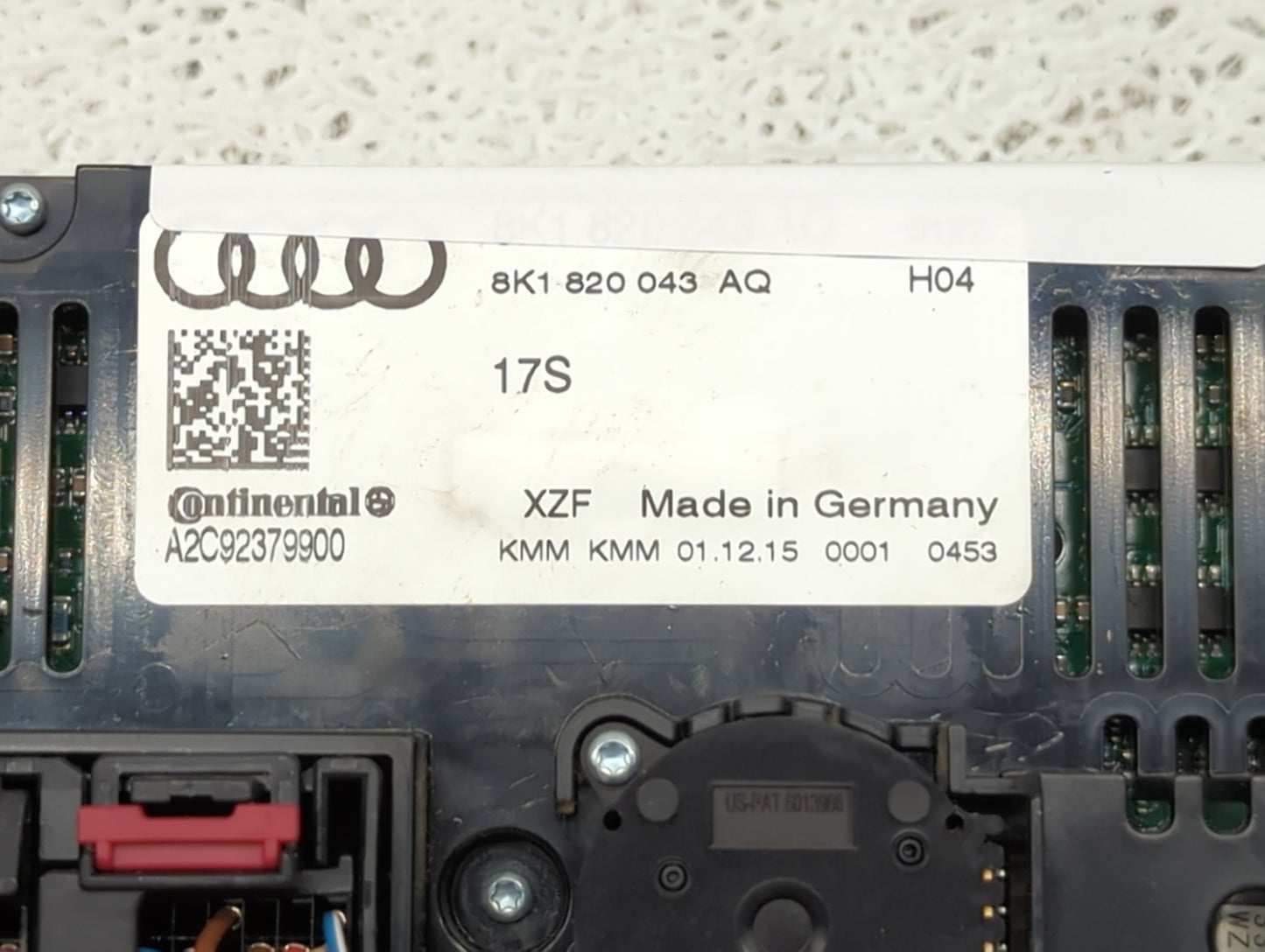2013-2017 Audi Q5 Climate Control Module Temperature AC/Heater Replacement P/N:8K1 820 043 AQ Fits Fits 2013 2014 2015 2016 