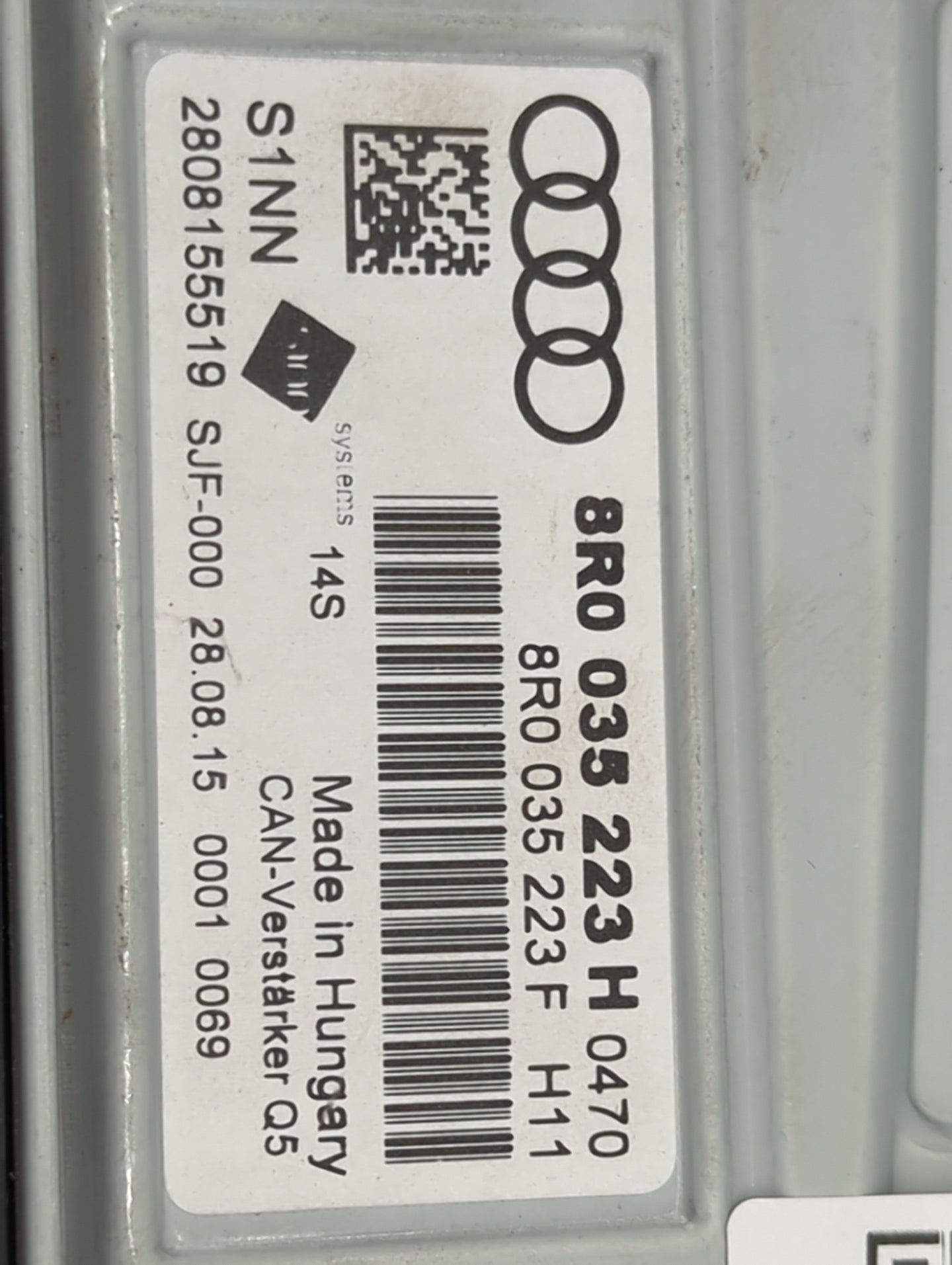 2013-2017 Audi Q5 Radio Speaker Amplifier 8r0035223h|8r0035223f 1456749 - Oemusedautoparts1.com
