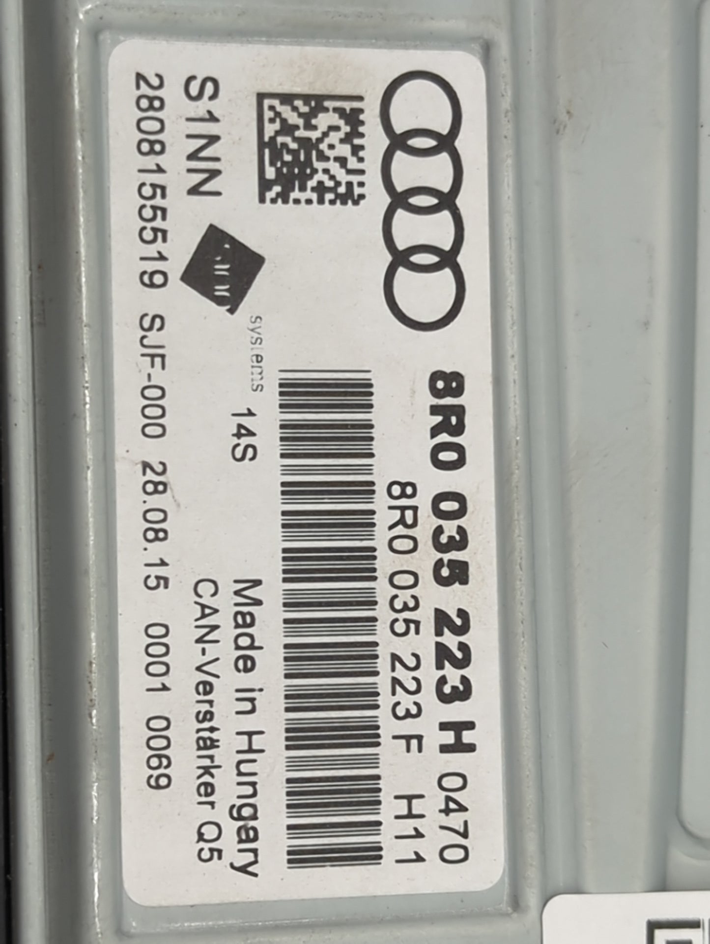 2013-2017 Audi Q5 Radio Speaker Amplifier 8r0035223h|8r0035223f 1456749 - Oemusedautoparts1.com