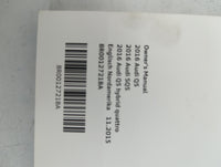 2016 Audi Q5 Owners Manual Book Guide P/N:8R0012721BA 8K0012721NA OEM Used Auto Parts - Oemusedautoparts1.com