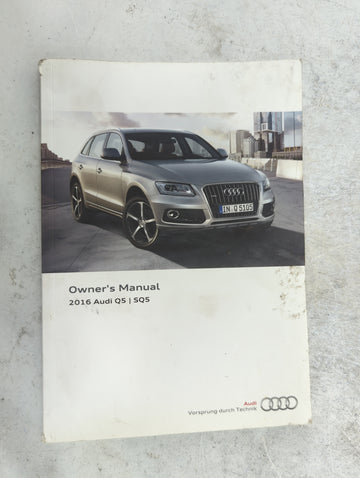2016 Audi Q5 Owners Manual Book Guide P/N:161.561.8RB.21 1615618RB21 OEM Used Auto Parts