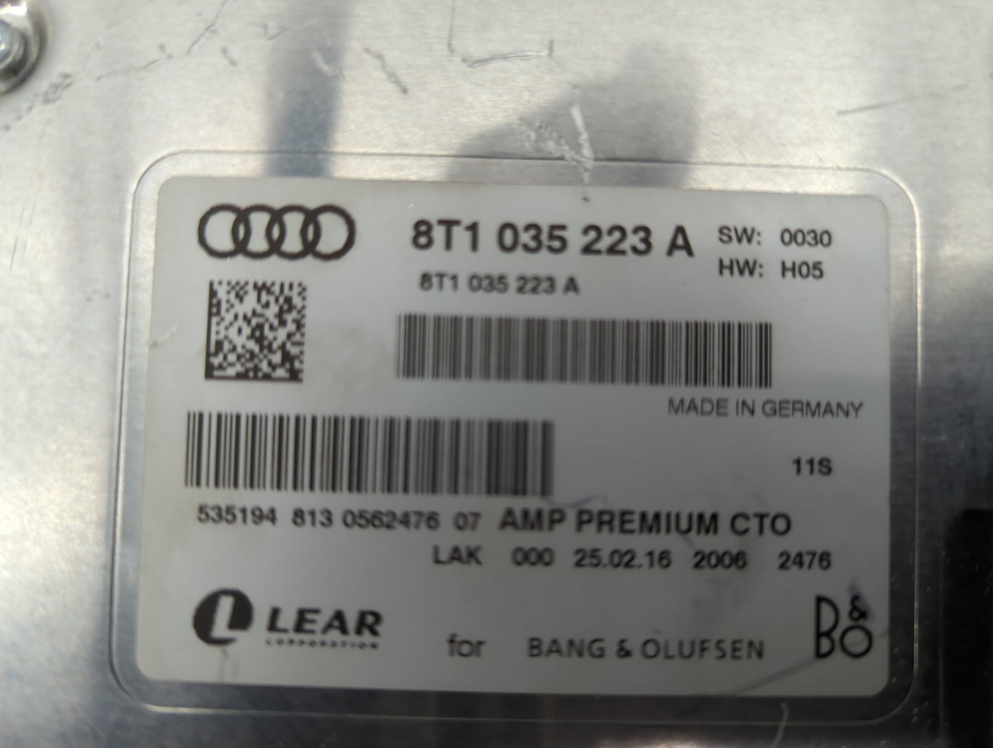 2013-2017 Audi Q5 Radio Speaker Amplifier 8t1035223a - Oemusedautoparts1.com