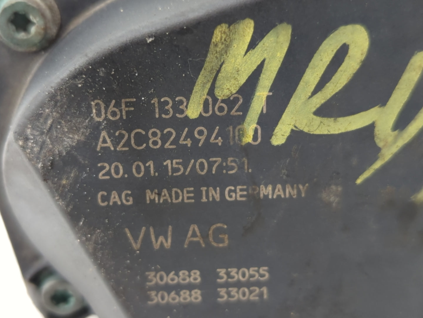 2010-2017 Audi Q5 Throttle Body P/N:06F 133 062 T 06F 133 062 Q Fits OEM Used Auto Parts - Oemusedautoparts1.com