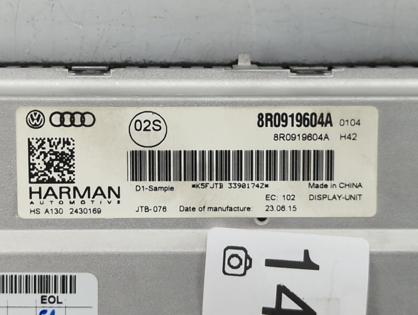 2013-2016 Audi S4 Information Display Screen - Oemusedautoparts1.com