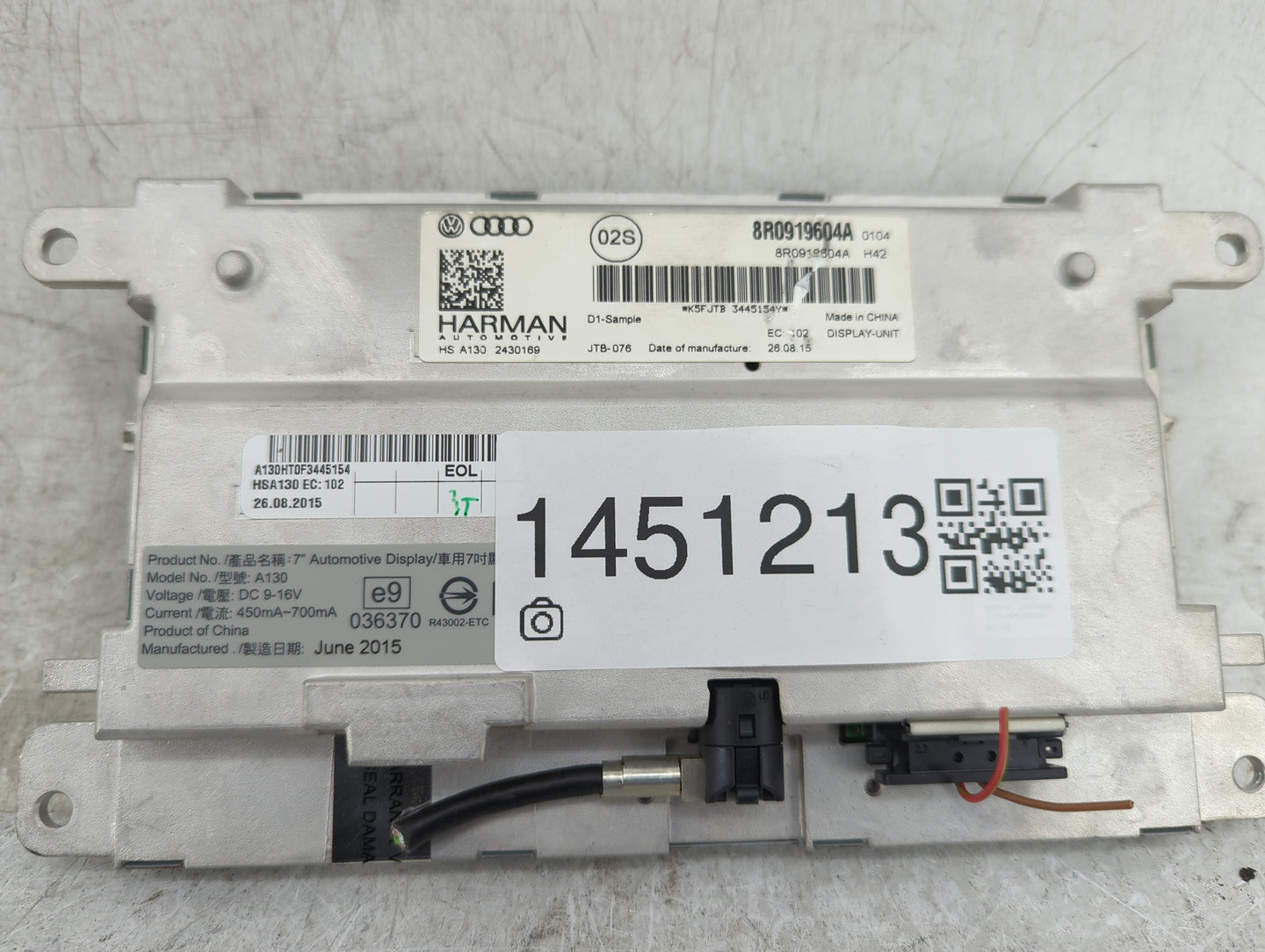 2013-2016 Audi S4 Information Display Screen - Oemusedautoparts1.com