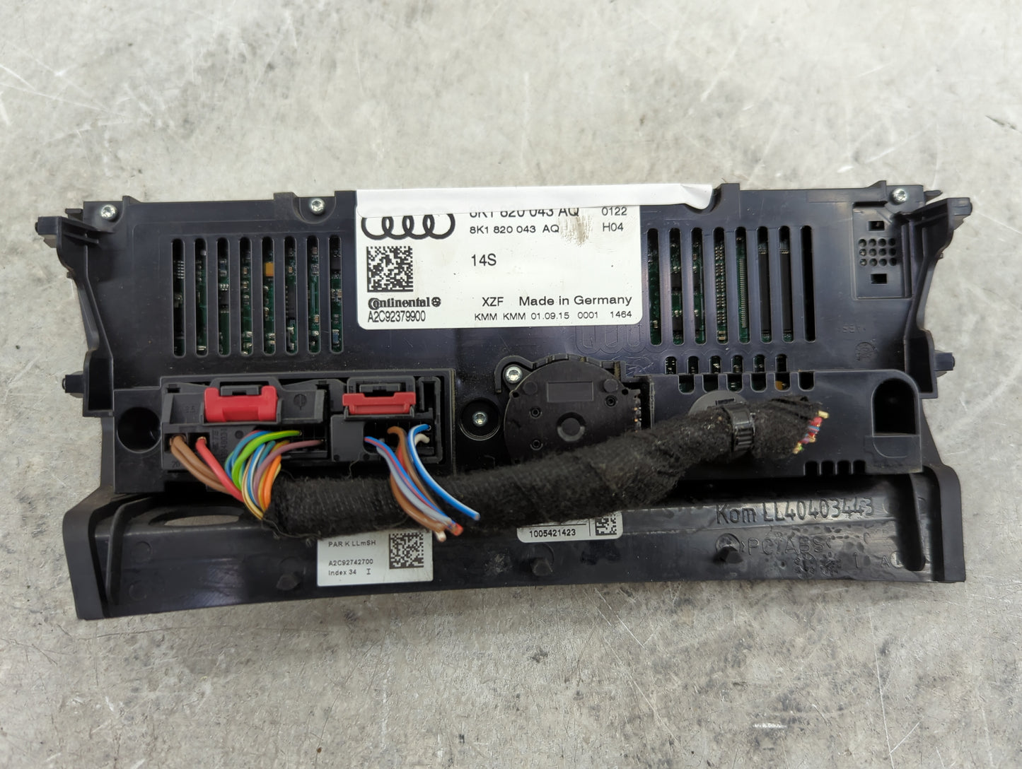 2013-2016 Audi S4 Climate Control Module Temperature AC/Heater Replacement P/N:8K1 820 043 AQ Fits Fits 2013 2014 2015 2016 