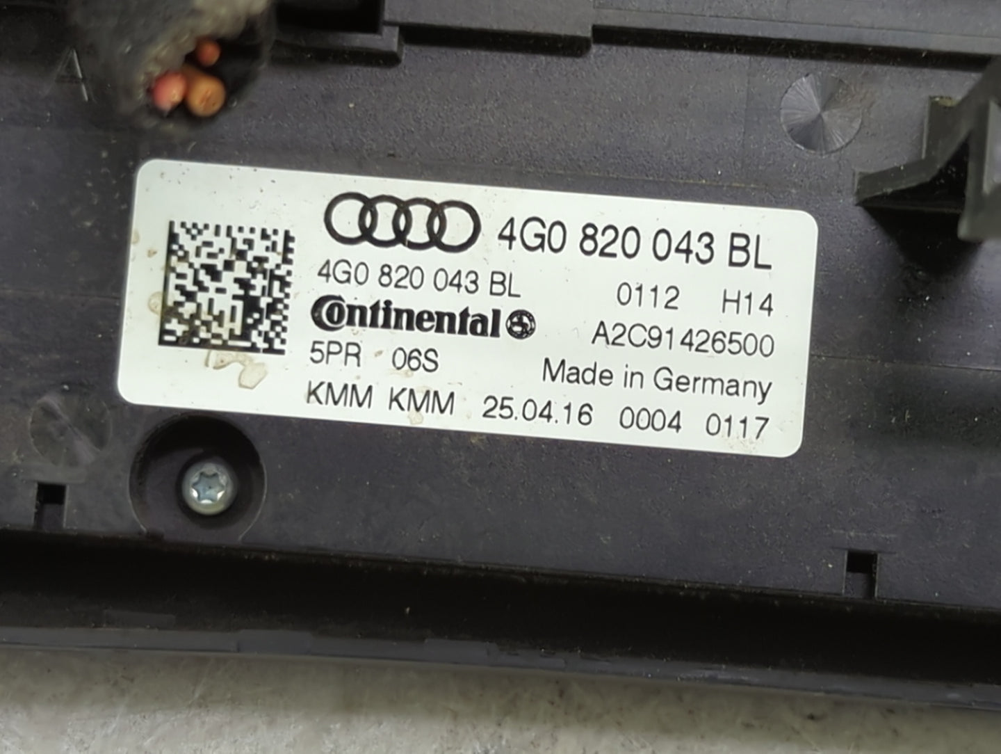 2014-2017 Audi S6 Climate Control Module Temperature AC/Heater Replacement P/N:4G0 820 043 BL Fits Fits 2014 2015 2016 2017 