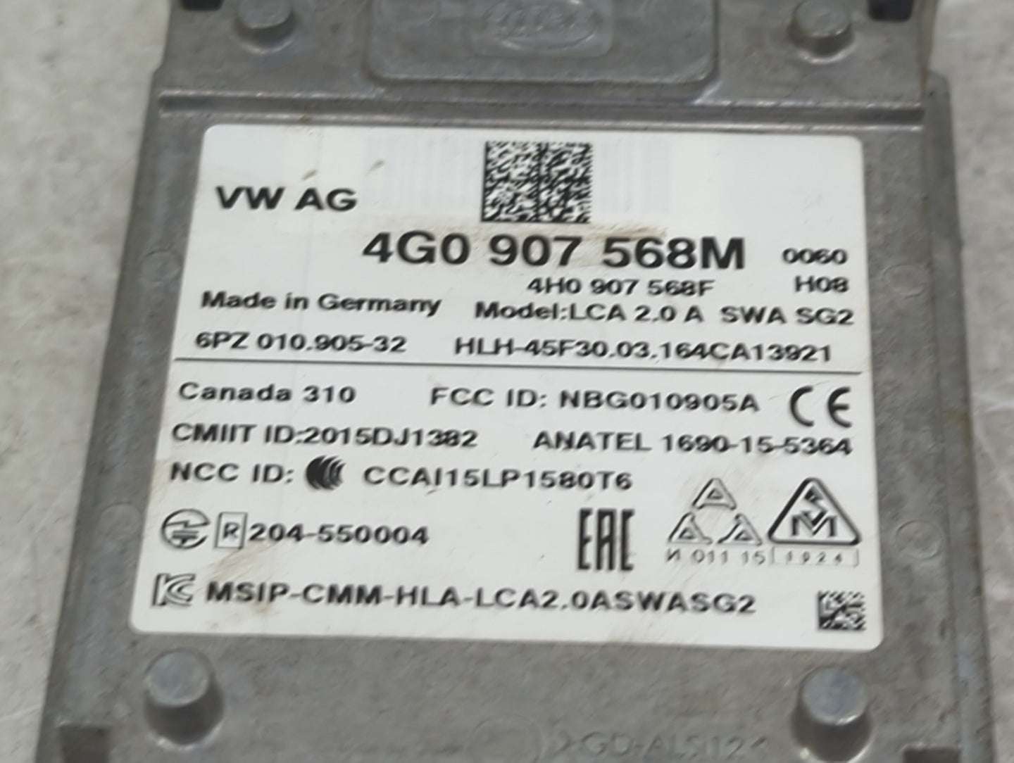 2015-2017 Audi S8 Driver Assist Control Module - Oemusedautoparts1.com
