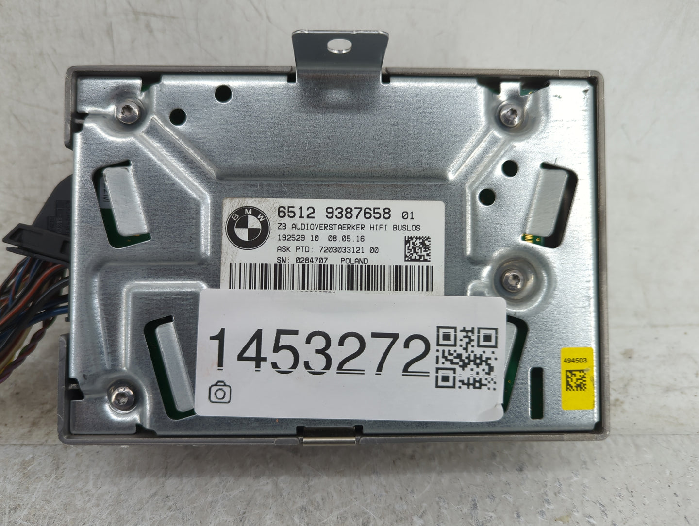Bmw 320 Radio Speaker Amplifier 65129387658|7203033121 - Oemusedautoparts1.com