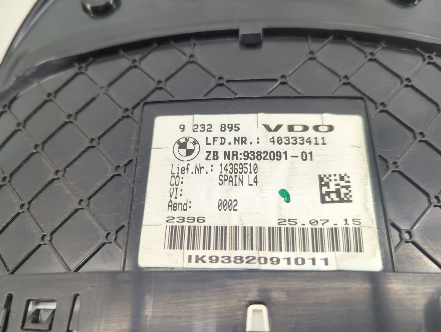 2015-2016 Bmw 320 Instrument Cluster Speedometer Gauges P/N:9232895 9382091-01 Miles:78K Fits OEM Used Auto Parts - Oemuseda