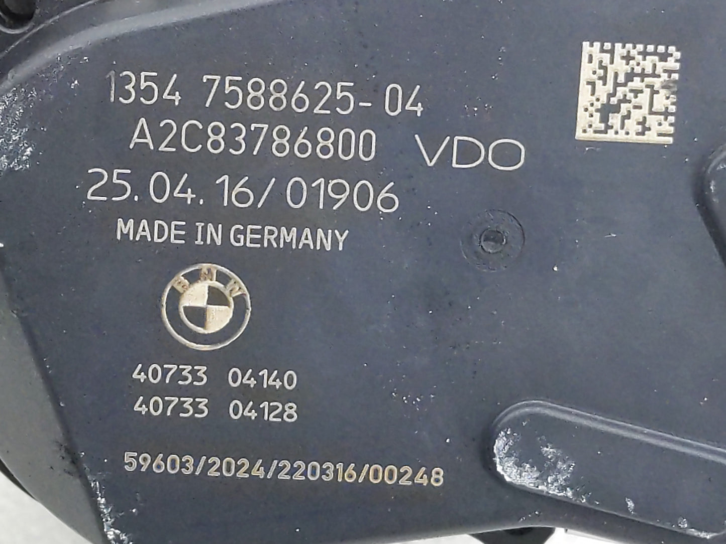 2012-2018 Bmw 320i Throttle Body P/N:1354 7588625-02 Fits Fits 2012 2013 2014 2015 2016 2017 2018 OEM Used Auto Parts - Oemu