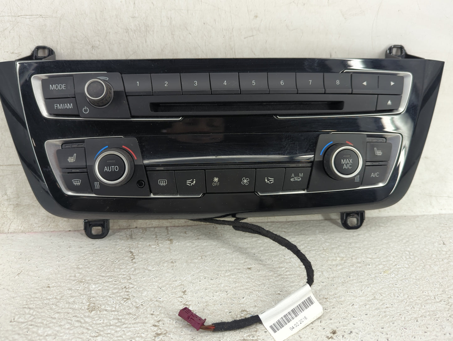 2016 Bmw 328 Climate Control Module Temperature AC/Heater Replacement P/N:9358939-03 E1137324 Fits OEM Used Auto Parts - Oem