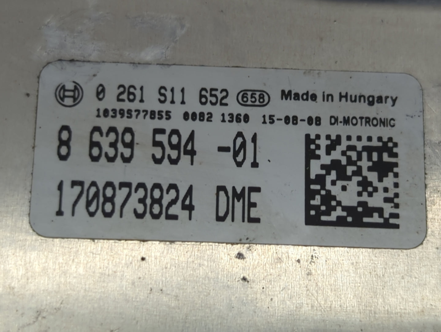2013-2016 Bmw 328 PCM Engine Control Computer ECU ECM PCU OEM P/N:0261S11652 8639594-01 Fits Fits 2013 2014 2015 2016 2017 2