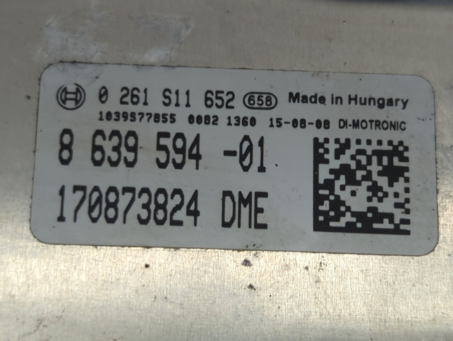 2013-2016 Bmw 328 PCM Engine Control Computer ECU ECM PCU OEM P/N:0261S11652 8639594-01 Fits Fits 2013 2014 2015 2016 2017 2