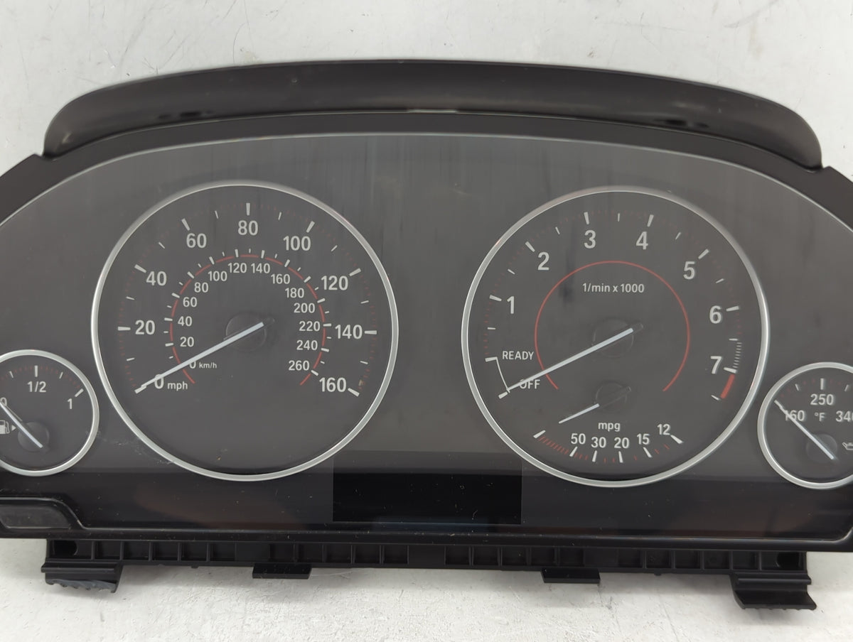 2016 Bmw 328 Instrument Cluster Speedometer Gauges P/N:2273585 300093706, 0303049359 Miles: Fits OEM Used Auto Parts - Oemus