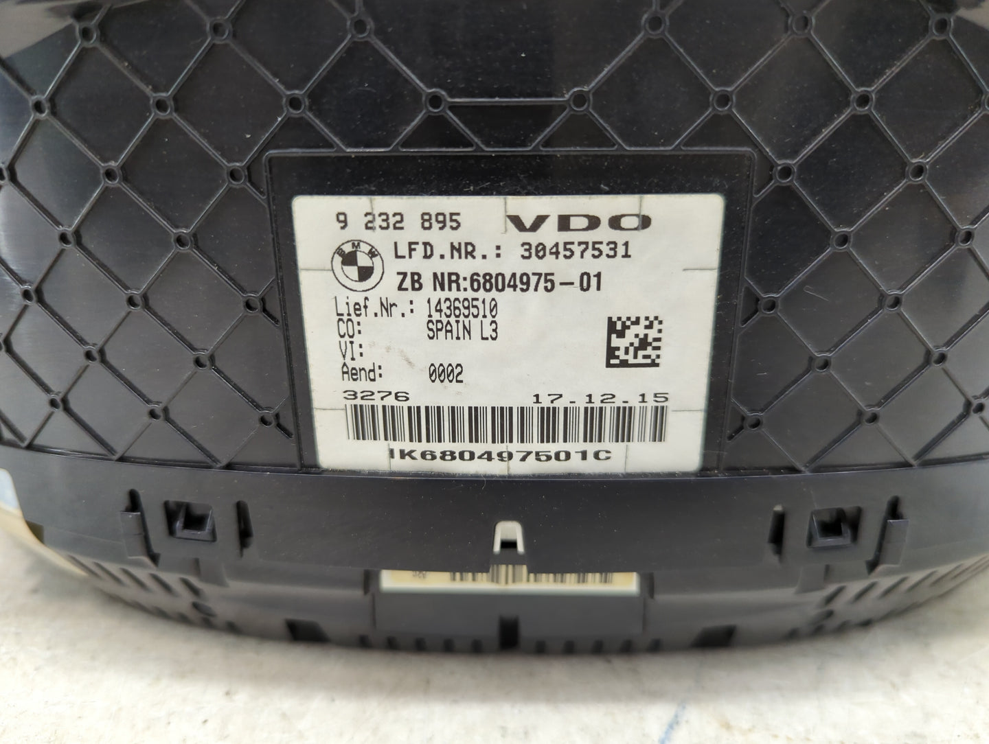2012-2016 Bmw 328 Instrument Cluster Speedometer Gauges P/N:9232895 6804975-01 Miles:107K Fits OEM Used Auto Parts - Oemused