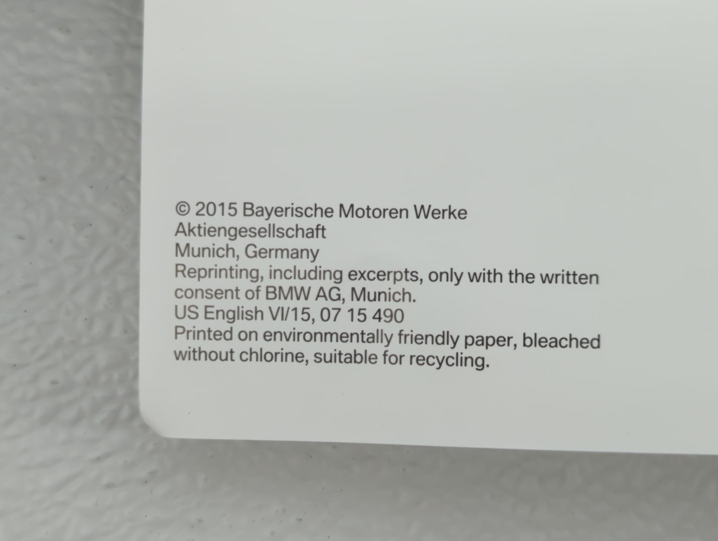 2016 Bmw 330i Owners Manual Book Guide OEM Used Auto Parts - Oemusedautoparts1.com