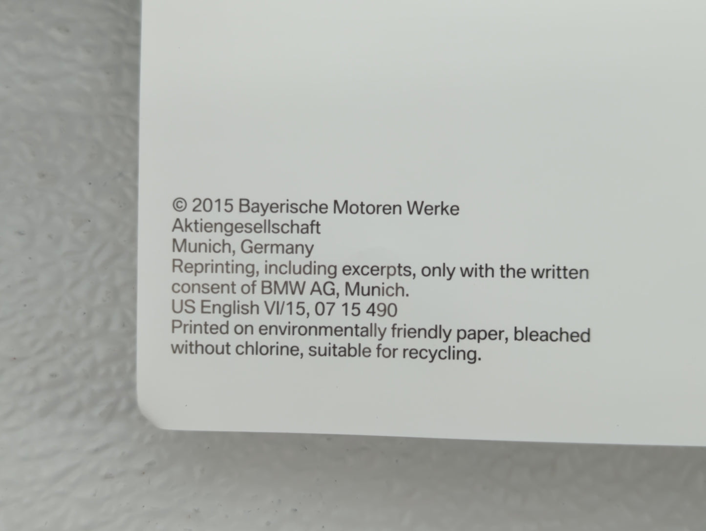 2016 Bmw 330i Owners Manual Book Guide OEM Used Auto Parts - Oemusedautoparts1.com