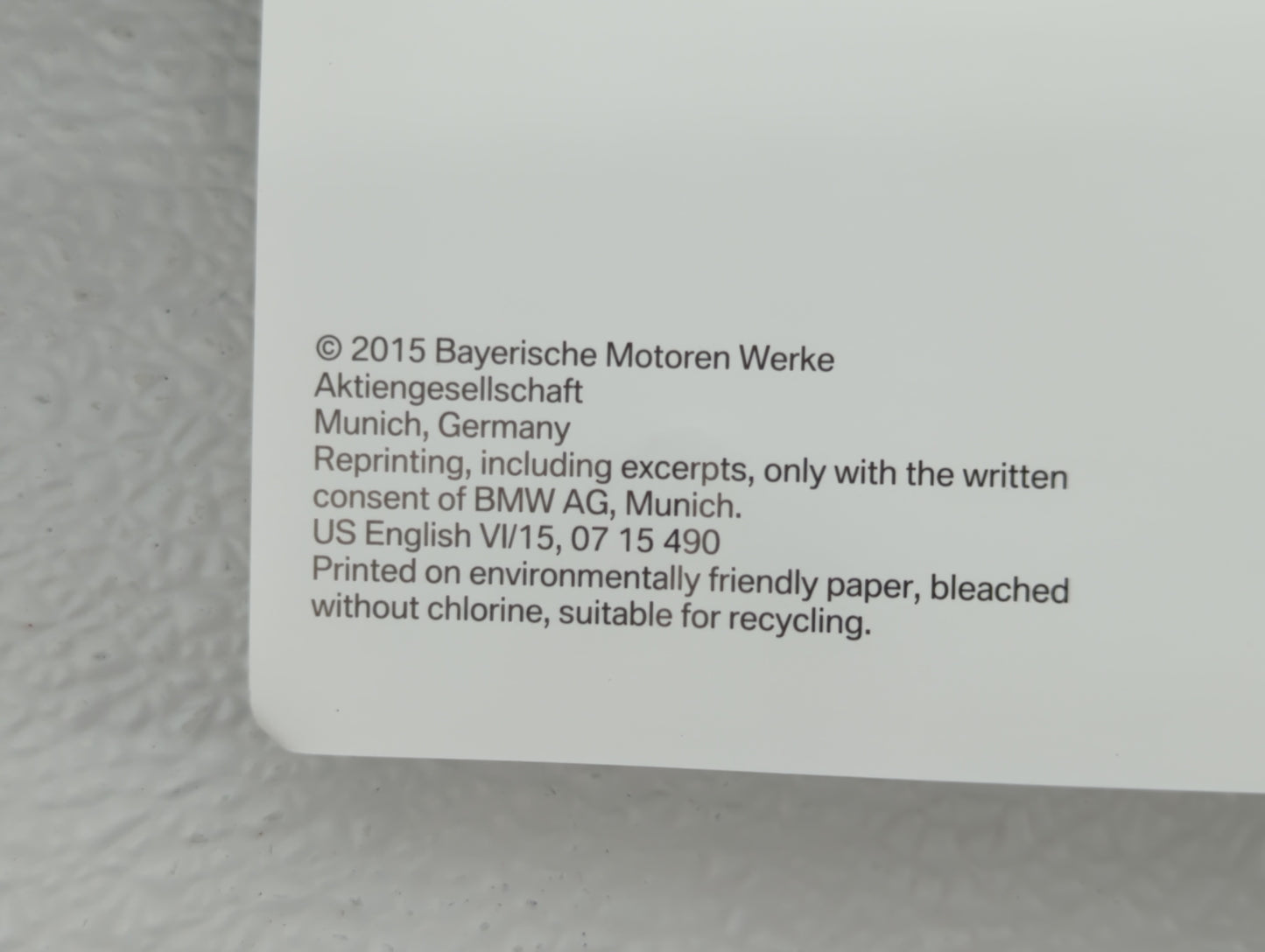 2016 Bmw 330i Owners Manual Book Guide OEM Used Auto Parts - Oemusedautoparts1.com