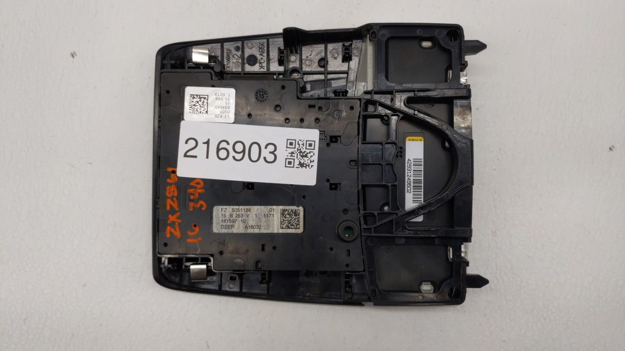 2016 Bmw 340i Overhead Roof Console Black - Oemusedautoparts1.com