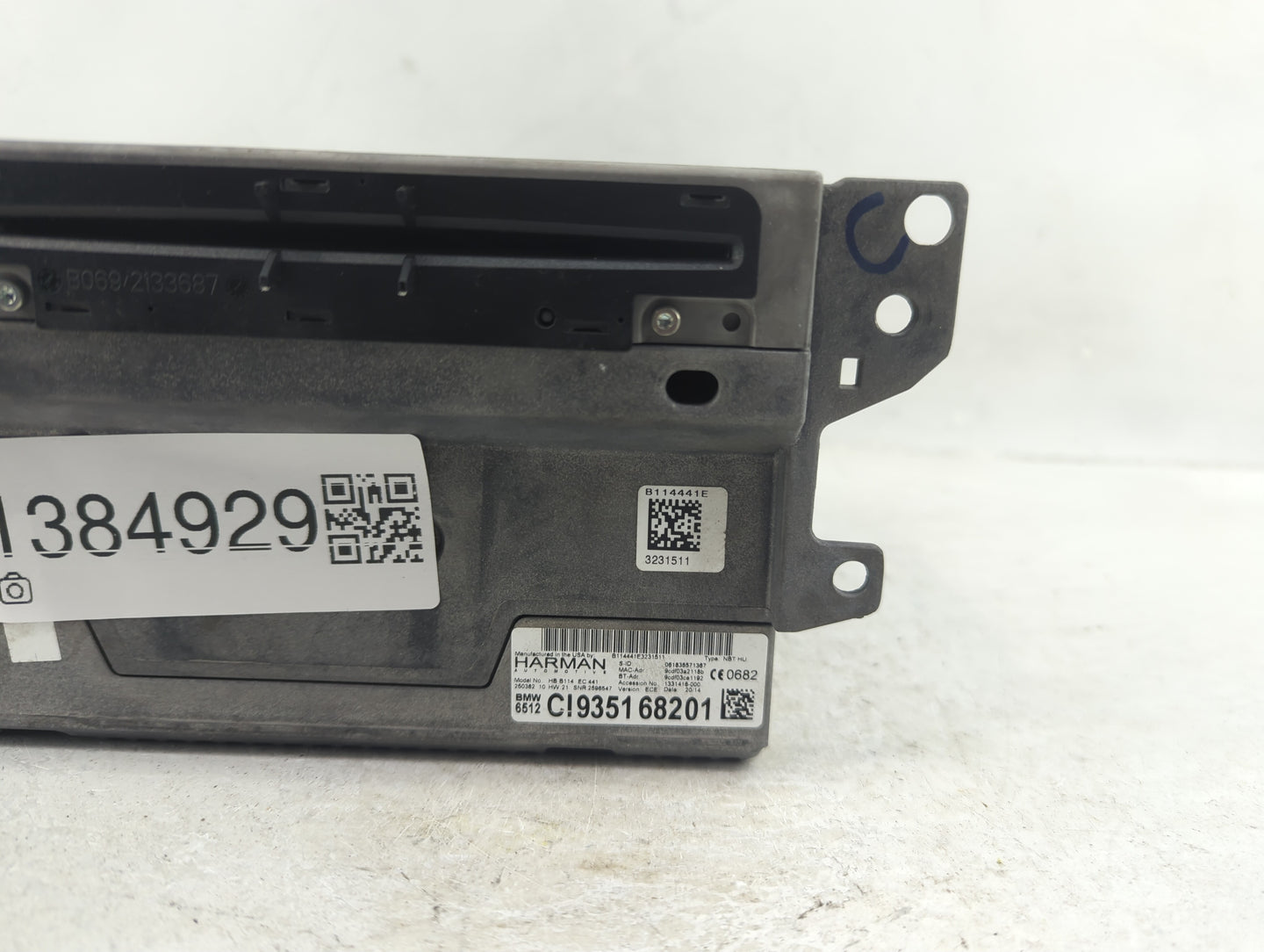 2014-2015 Bmw 428i Radio AM FM Cd Player Receiver Replacement P/N:935168201 Fits Fits 2014 2015 2016 2017 2019 OEM Used Auto