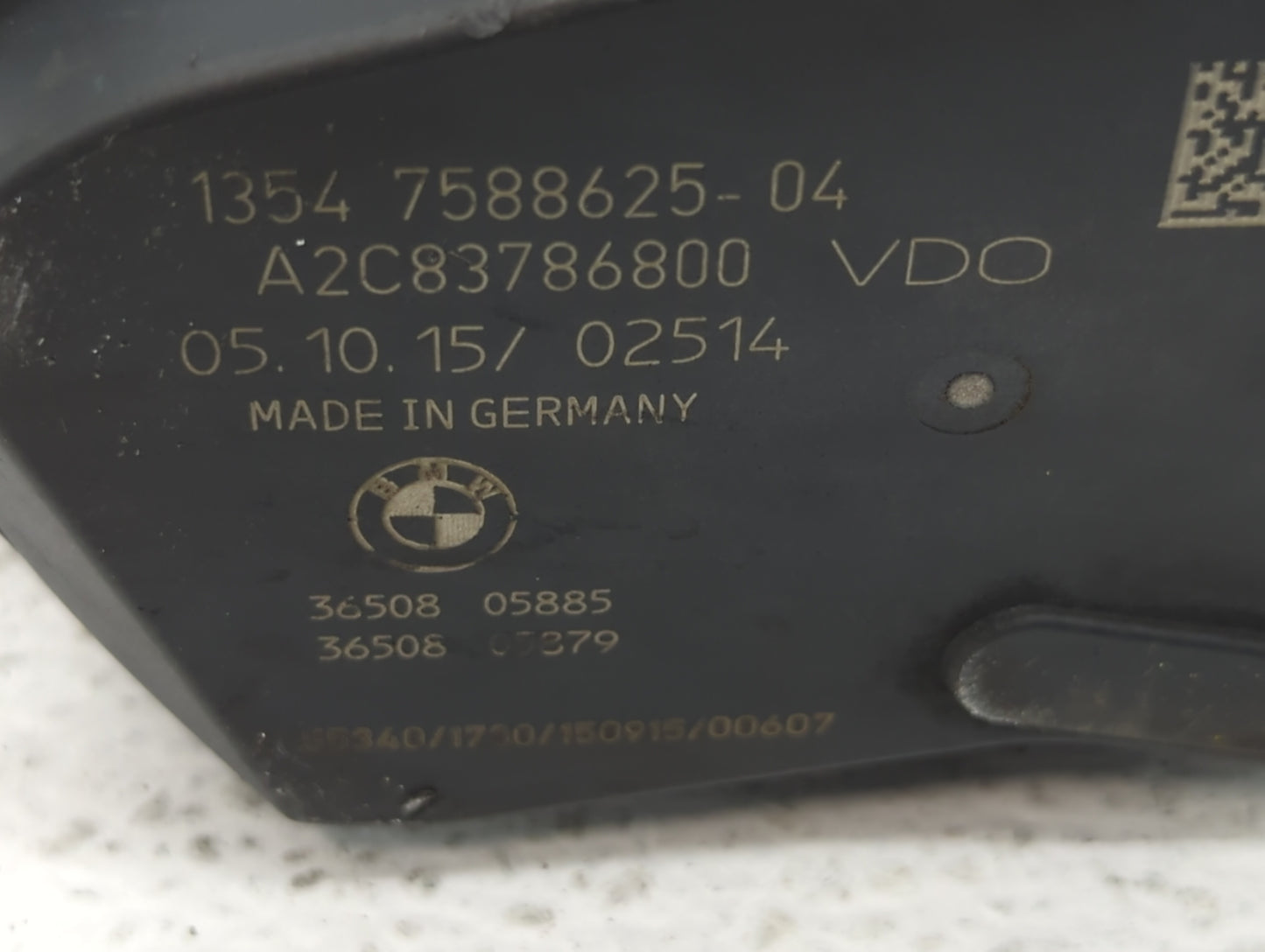 2014-2016 Bmw 428i Throttle Body P/N:1354 7588625-04 1354 7588625-03 Fits Fits 2012 2013 2014 2015 2016 2017 2018 OEM Used A