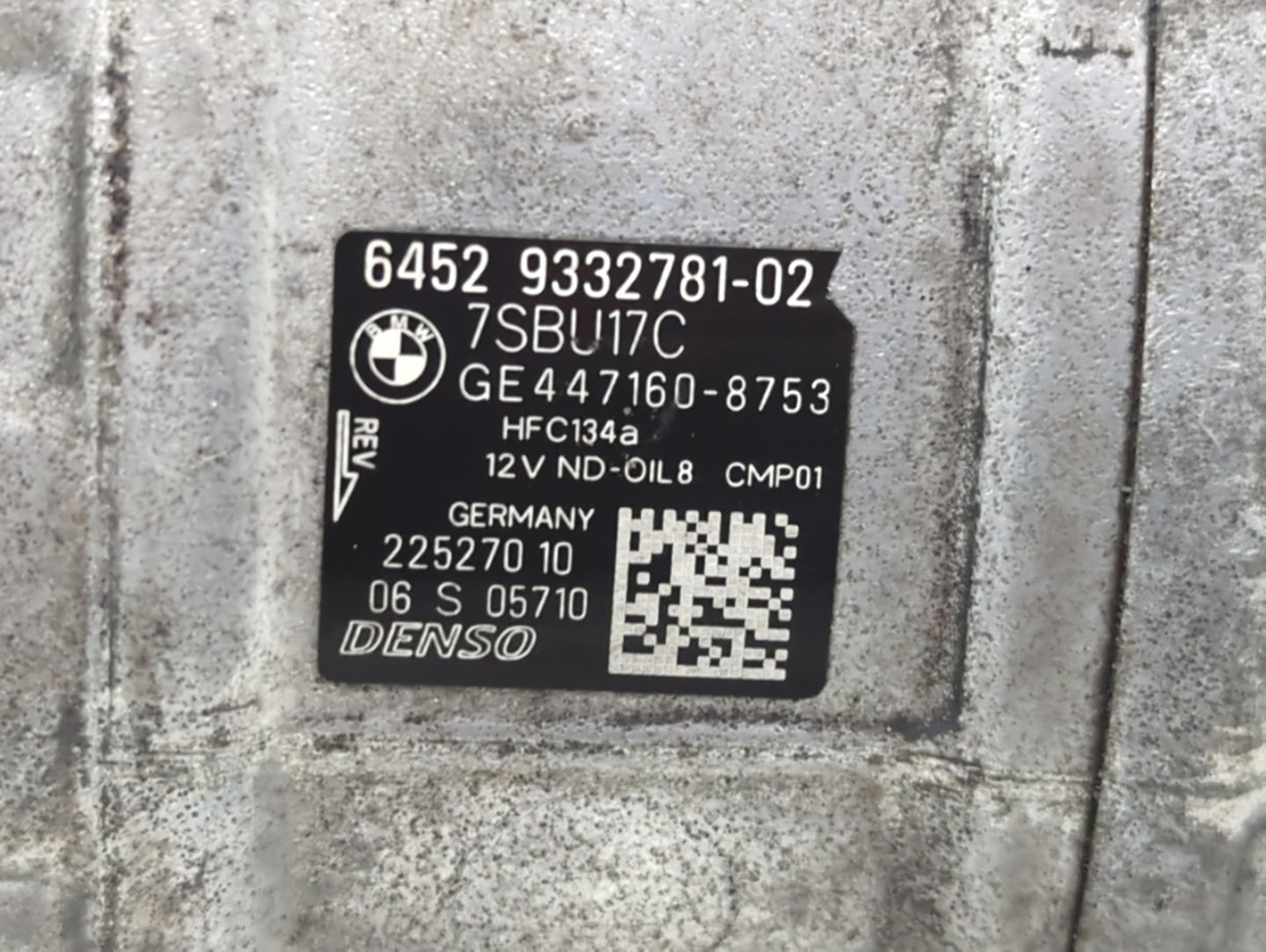 2014-2016 Bmw 435i Air Conditioning A/c Ac Compressor Oem - Oemusedautoparts1.com