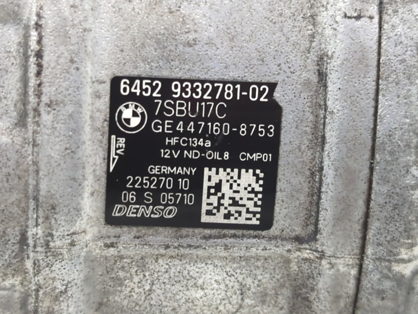 2014-2016 Bmw 435i Air Conditioning A/c Ac Compressor Oem - Oemusedautoparts1.com