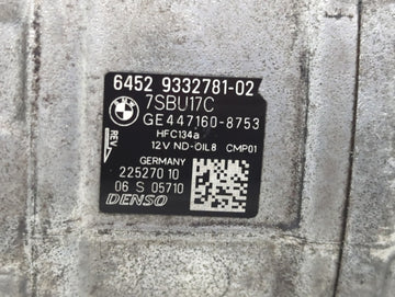 2014-2016 Bmw 435i Air Conditioning A/c Ac Compressor Oem