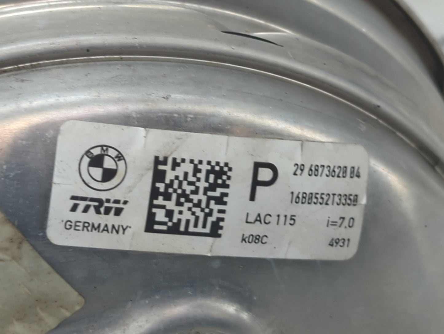 2015-2016 Bmw 528i Power Brake Booster Oem - Oemusedautoparts1.com