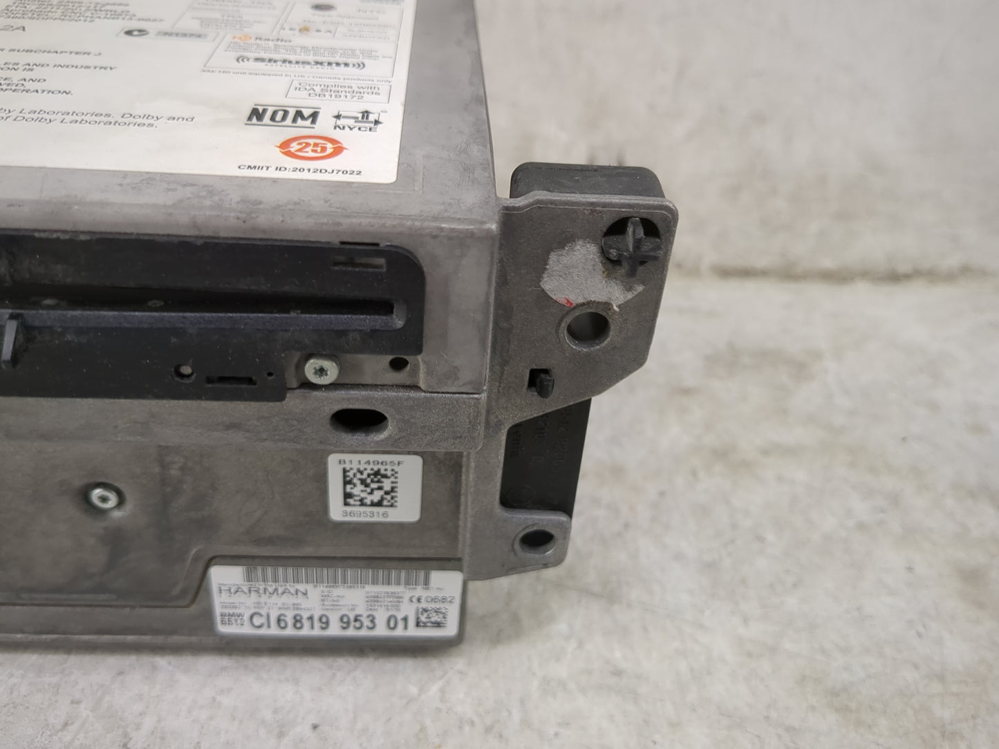 2016 Bmw 528i Radio AM FM Cd Player Receiver Replacement P/N:NBT HU T8GB067, 6434A-B067, CI6819953 01 Fits OEM Used Auto Par