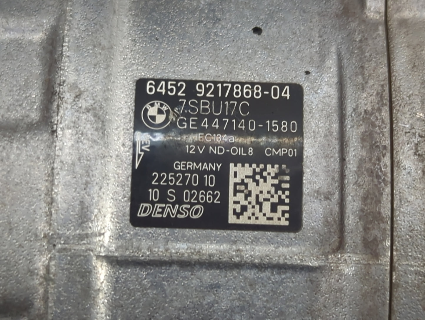 2011-2016 Bmw 535i Air Conditioning A/c Ac Compressor Oem - Oemusedautoparts1.com
