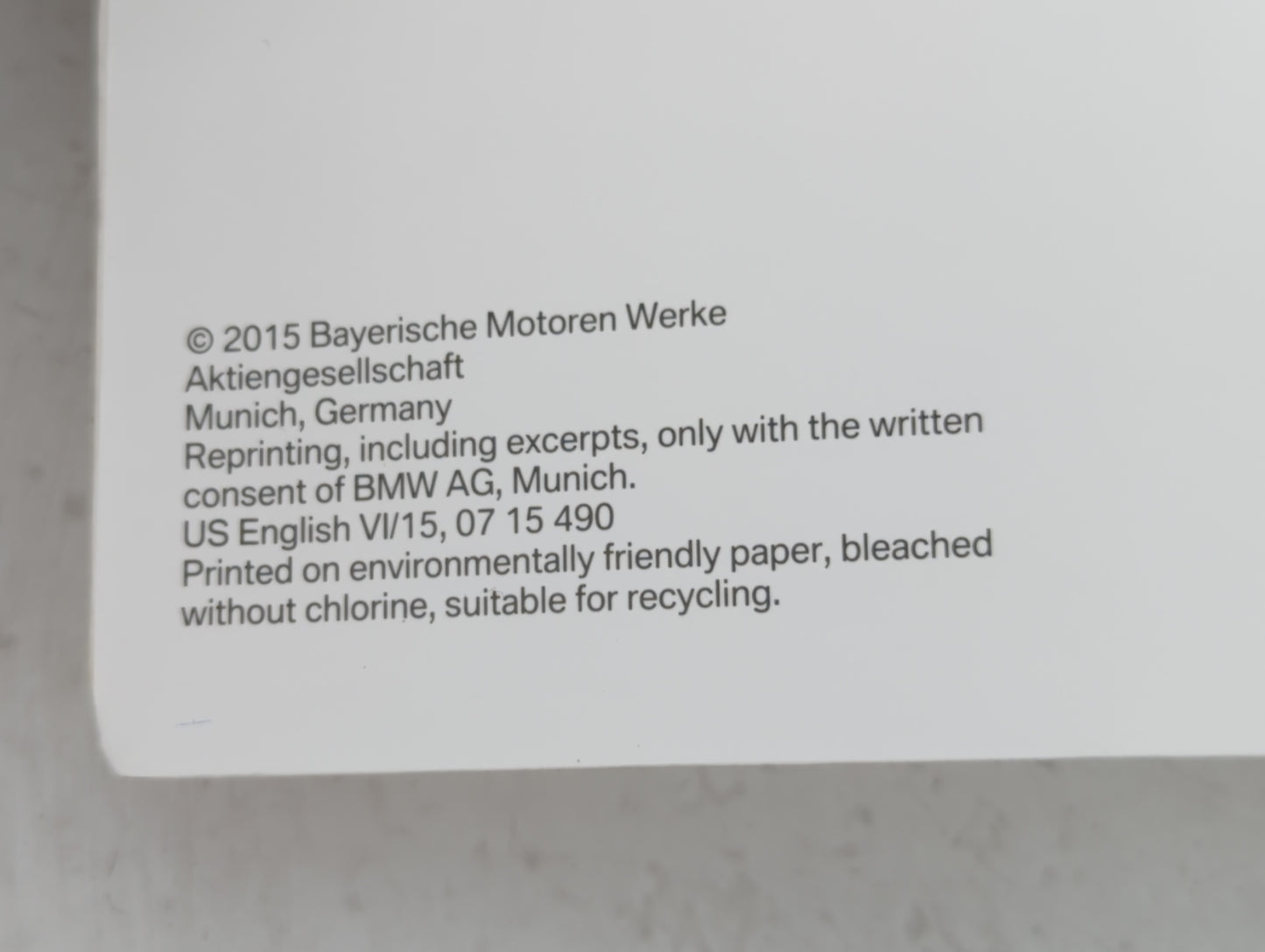 2016 Bmw 550i Owners Manual Book Guide OEM Used Auto Parts - Oemusedautoparts1.com